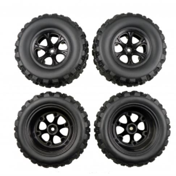 900200 Reifen/F. 1:10*12 XS-Line Black 4St.